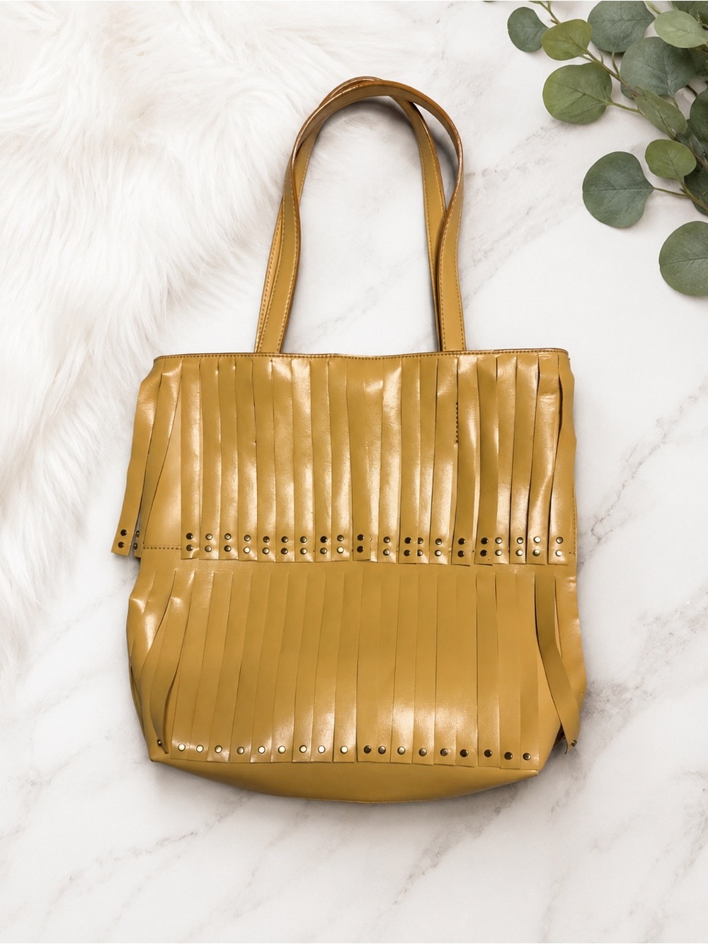 Charles & Keith Minimalist Tote Bag – Light Ochre – Pre-Loved